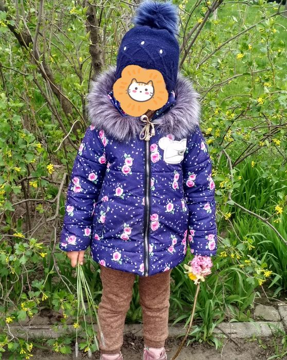 Куртка тепла зимова 110-116 см + шапка