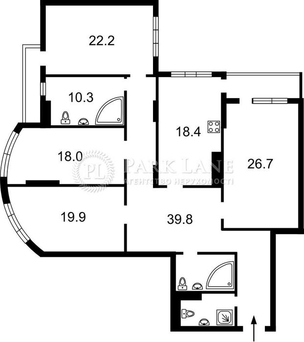 Багатокімнатна квартира за адресою (площа 172 м²) - Atlanta.ua - фото 23