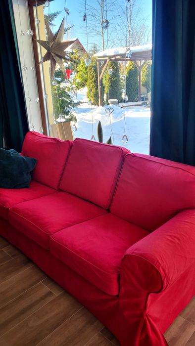 Sofa ektorp z dodatkowym pokrowcem