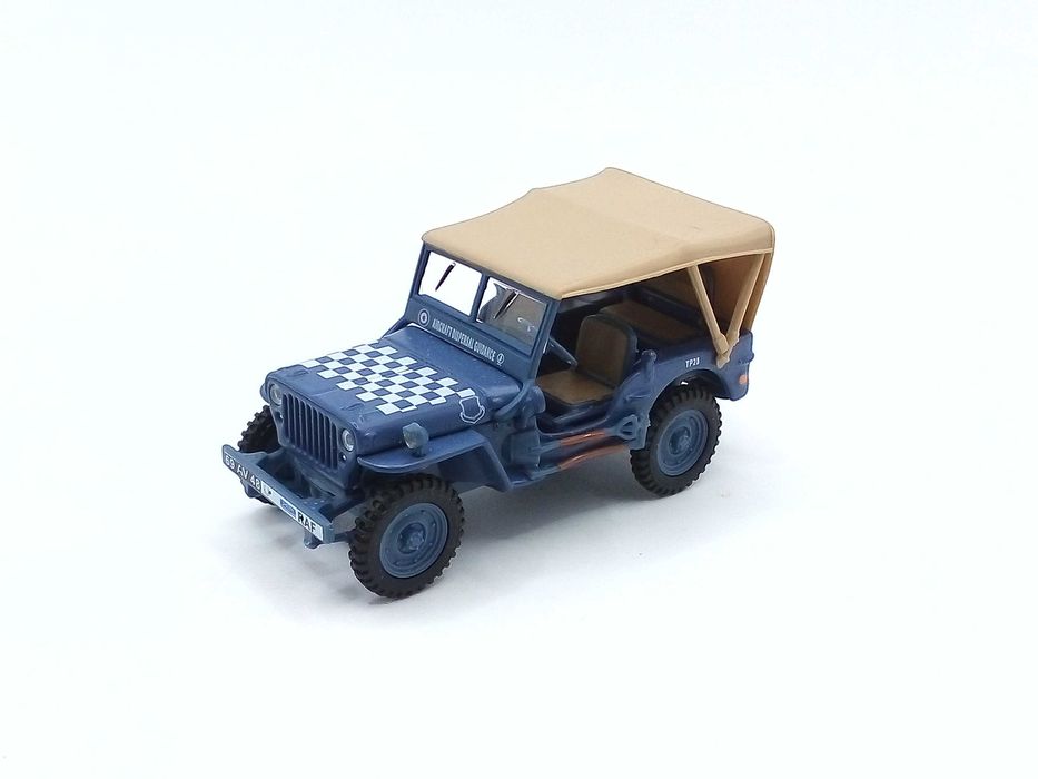 Jeep Willys niebieski - skala 1:43 - Cararama / Hongwell