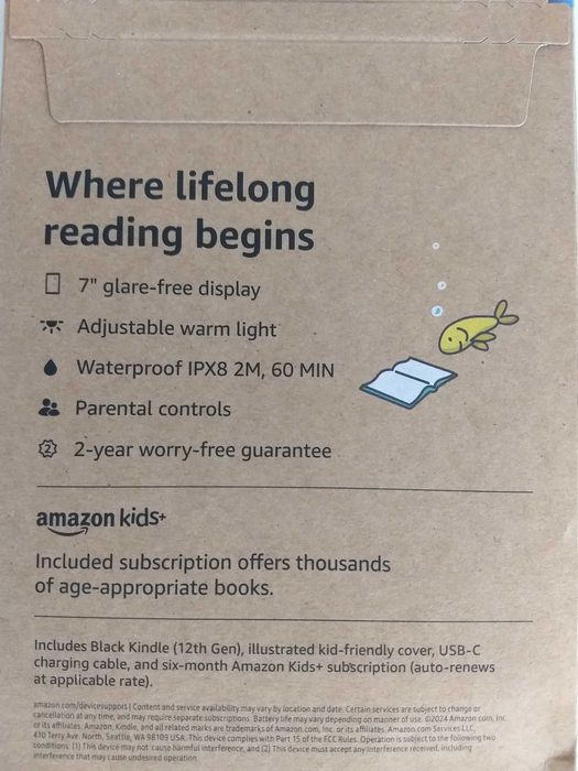 Kindle Paperwhite Kids 7" 12Gen 2024 16GB. Нова