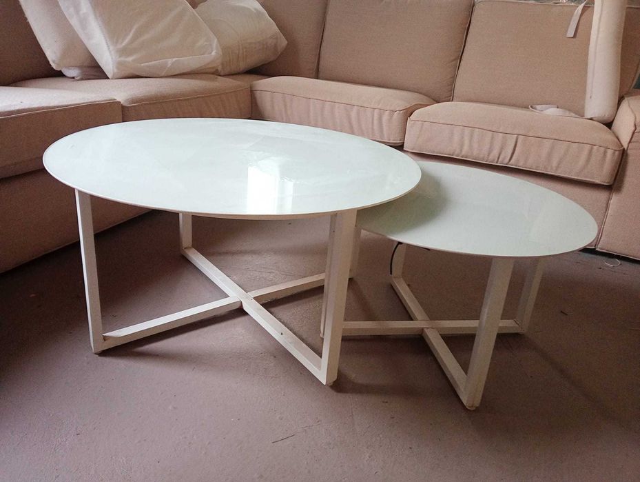 Mesas de Apoio Gigogne em Vidro / Glass Nesting Tables