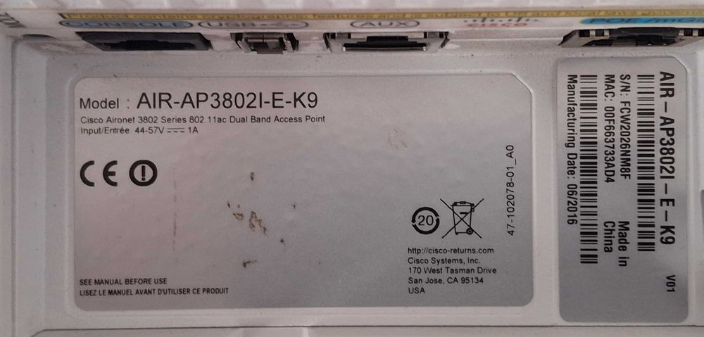 Cisco AIR-AP3802i