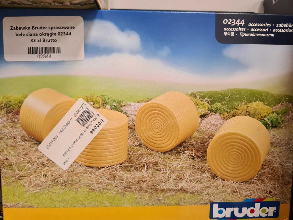 Zabawka BRUDER sprasowane bale siana okrągłe
