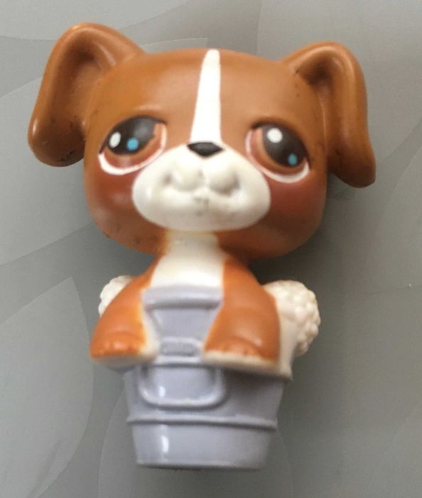 Nakładka na ołówek, długopis LPS piesek bokser Littlest Pet Shop