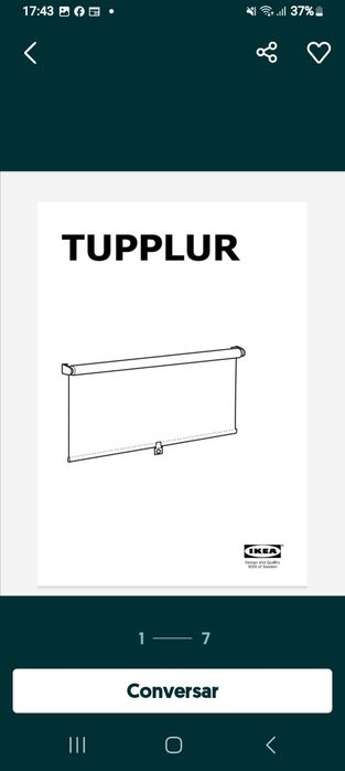 Estore branco opaco ikea