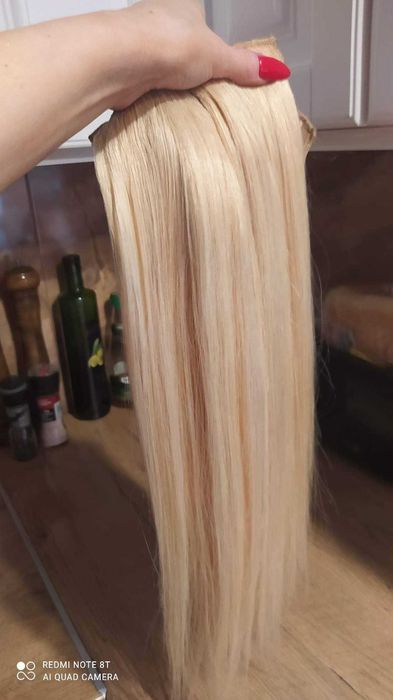 Wlosy clip in naturalne blond