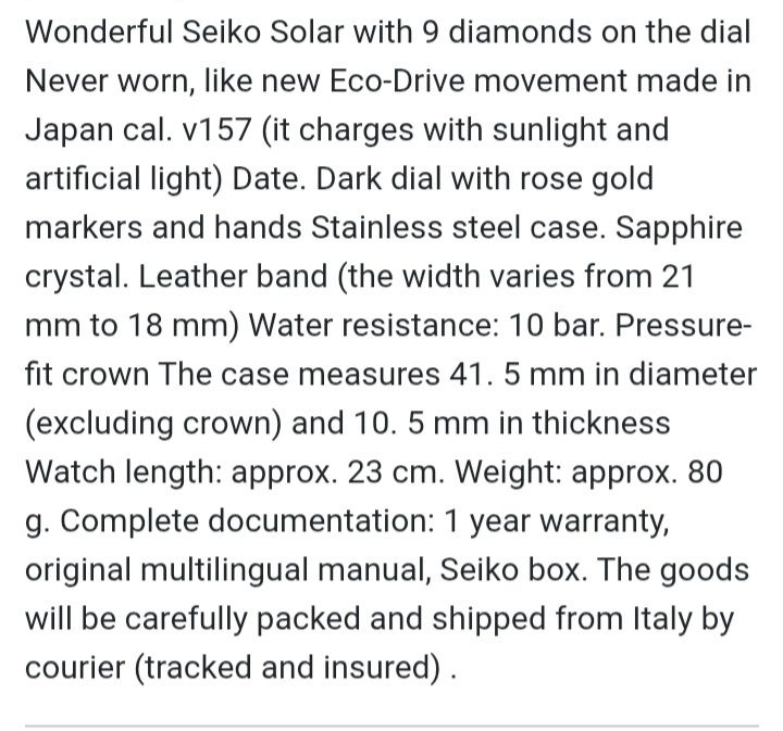 Relógio solar Seiko