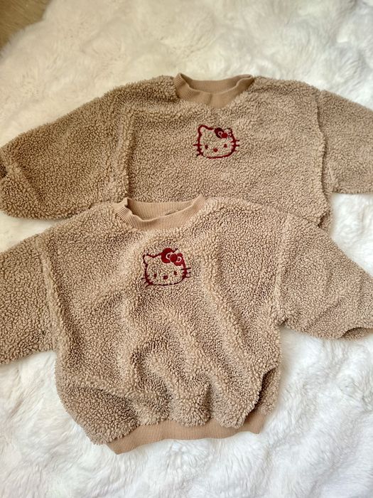 Теплий світшот  hello kitty тедди, шерпа, teddy Zara, 86р,  1-1,5роки