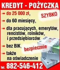 Pożyczka PRYWATNA,  bez BIK, kredyt-LUBELSKIE, PODKARPACKIE (możliwe on-line)