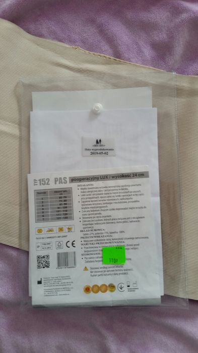 Pas poporodowy / pooperacyjny  lux firmy toros group/ pas po cc
