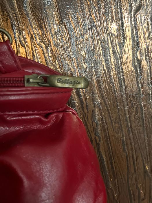 Torebka retro mała pasek ciemna czerwień czerwona urocza stan bdb