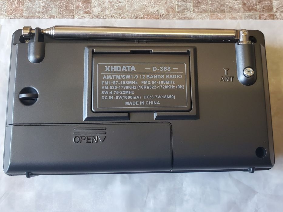 Радіоприймач Xhdata D368 FM/AM/SW MP3, Bluetooth, УКВ  64-108 МГЦ