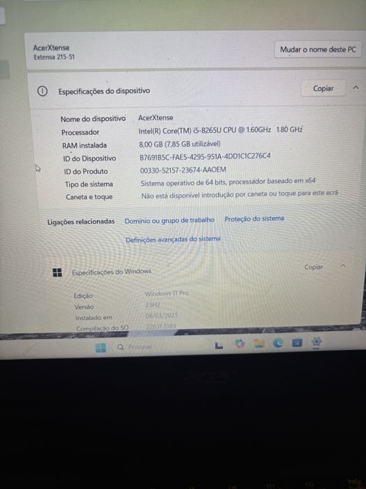Acer extensa 15.