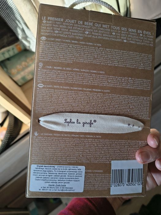 gryzak z naturalnego kauczuku smyk żyrafa 18 cm