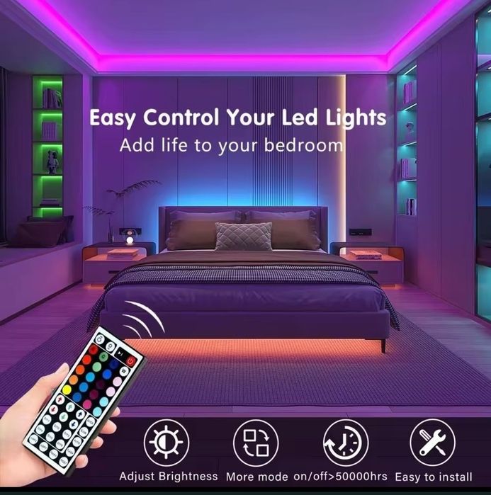 Лёд лента 5050 RGB USB 44 кнопки 20 метров