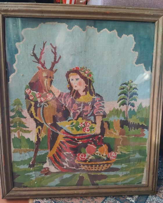 Картина нарисована акварель холст.