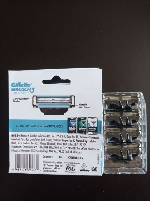 Gillette Mach 3 start( 4 шт,виробник Вьетнам)