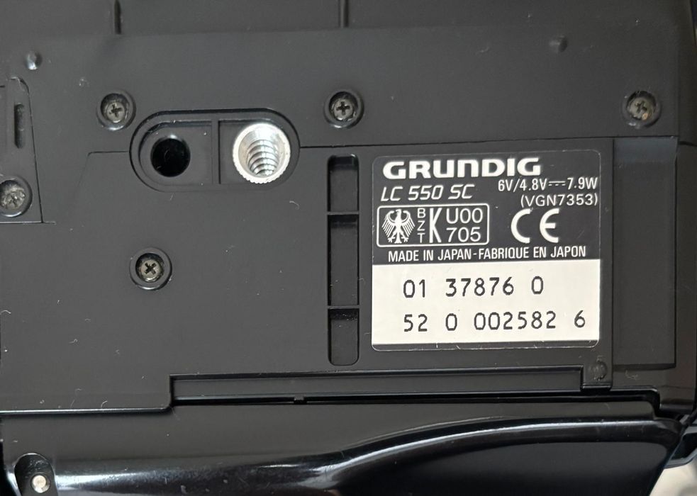 Kamera camera analogowa Grundig LC 550 SC Torba bateria kasety ladowar