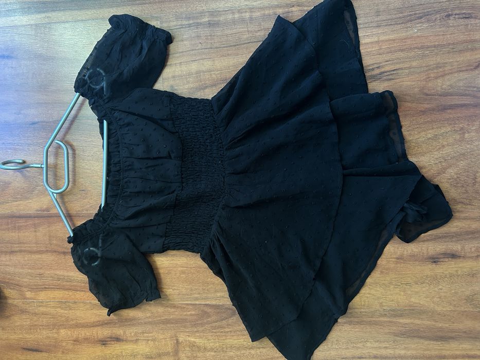 Czarny kombinezon missguided 36 plumeti