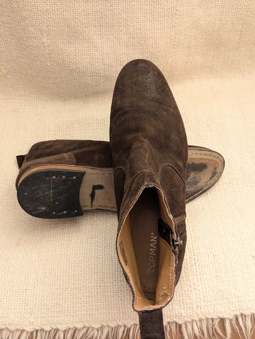Sztyblety, buty zamszowe męskie TOPMAN