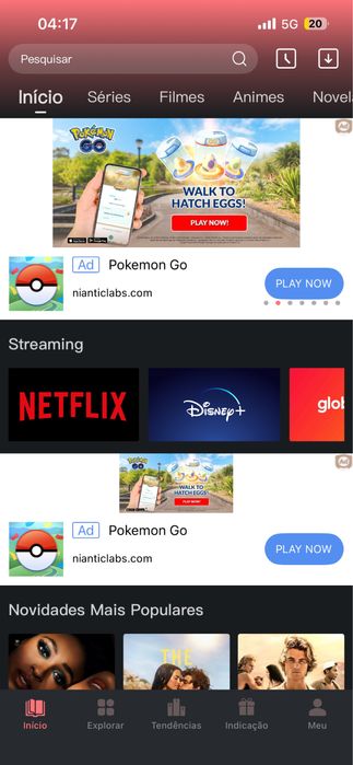 App de Entretenimento – Filmes, Séries