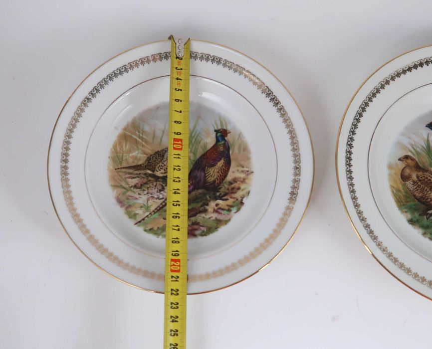2 pratos de caça em faiança antiga Francesa