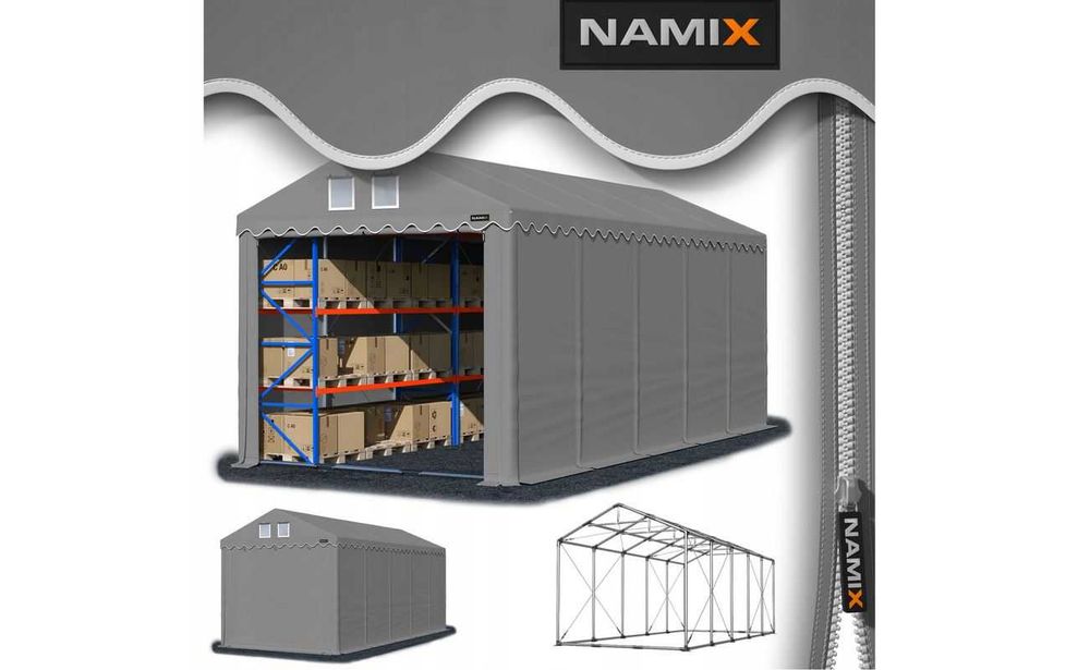 Namiot PRESTIGE 5x8-4m przemysłowy magazynowy MOCNY PVC 560g