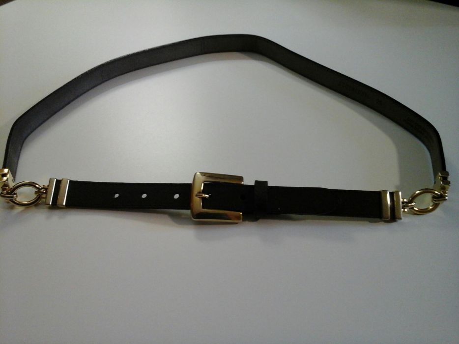 Cinto castanho com dourado para senhora (novo)