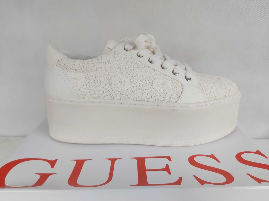 Nowe Sneakersy trampki GUESS plarforma ażur koronka 39 a320