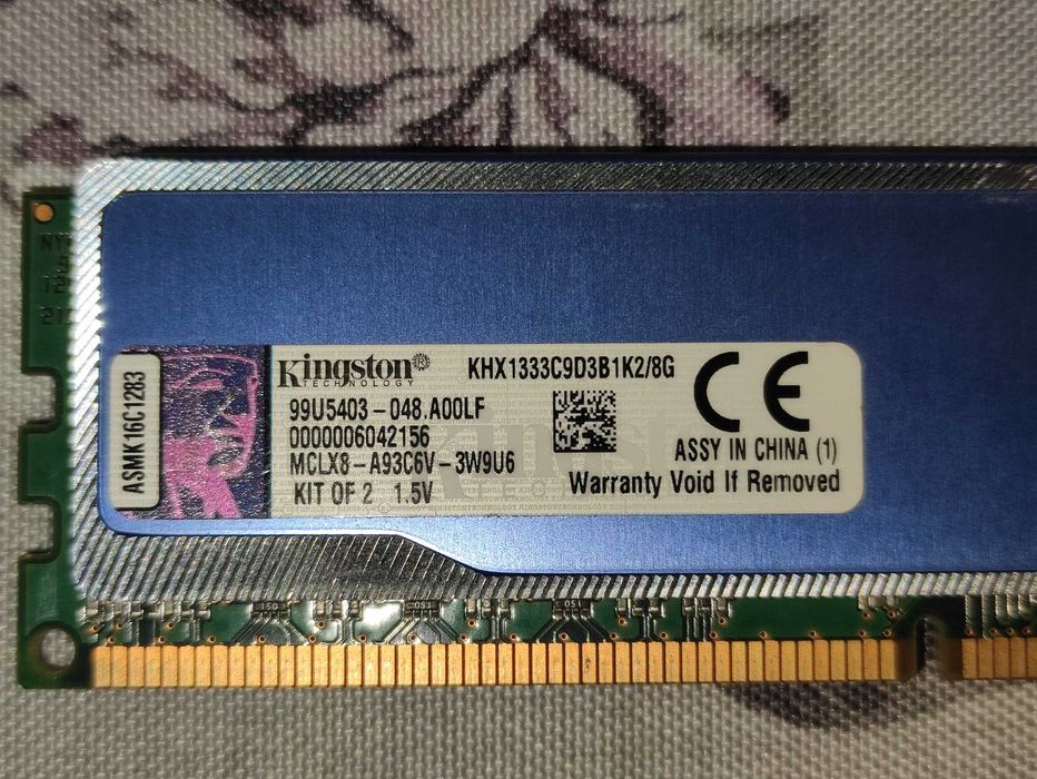 DDR3 2x4GB Kingston HyperX blu 10600
