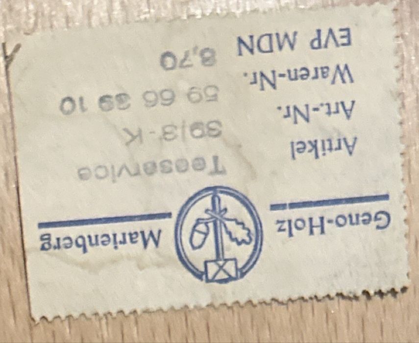 Vintage świecznik drewniany – NRD / DDR – 3 tealightyd