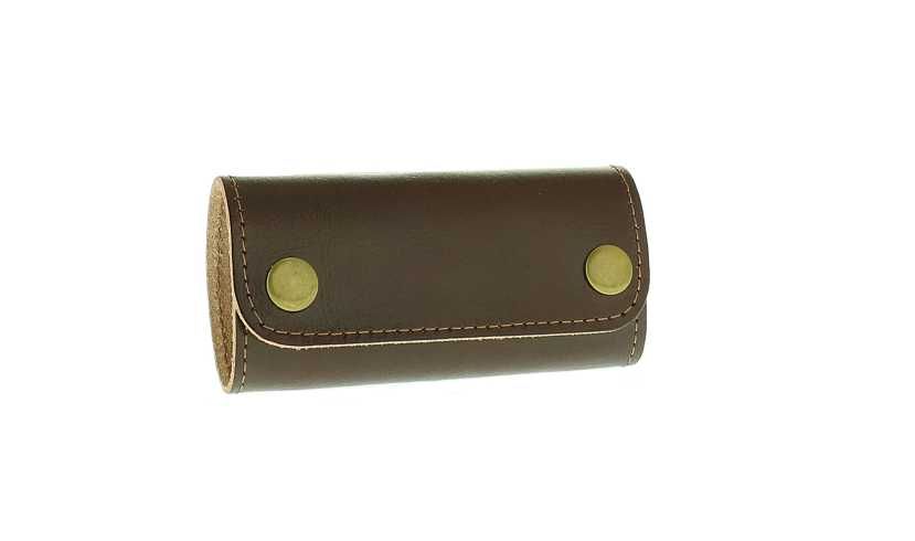 Skórzane etui na klucze brązowe męskie kluczówka ze skóry PL PROD