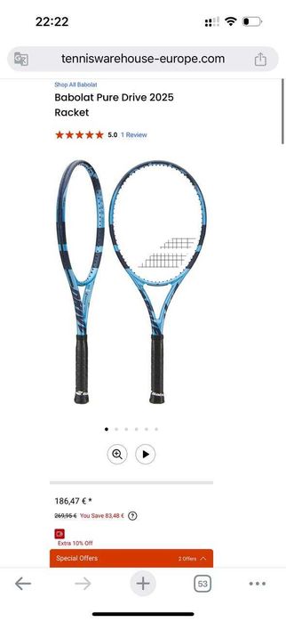 Raquete de Tênis Babolat Pure Drive Tour / Babolat Tennis Racket