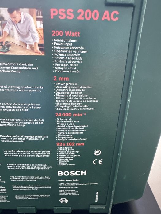 Bosch - Lixadeira vibratória PSS 200 AC