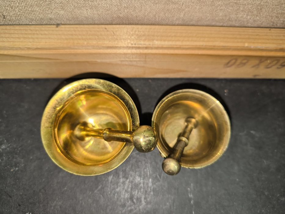 2 Almofarizes Latão Decorados.
Conjunto de dois almofarizes em latão c
