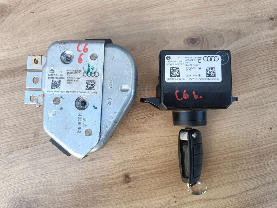 AUDI A6 C6 RYGIEL BLOKADA KOLUMNY KIEROWNICZEJ ELV KOMPLET DO ZAKODOWANIA 4F0905852B