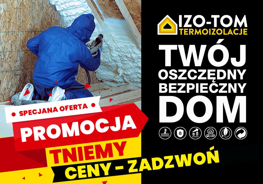 Ocieplenie Ocieplanie Izolacja pianą piana pianka PUR poddasza dachu