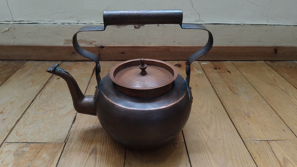 Cobre Alguidar, Aquecedor e 3 Bules em Cobre