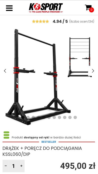 Drążek+poręcz do podciągania