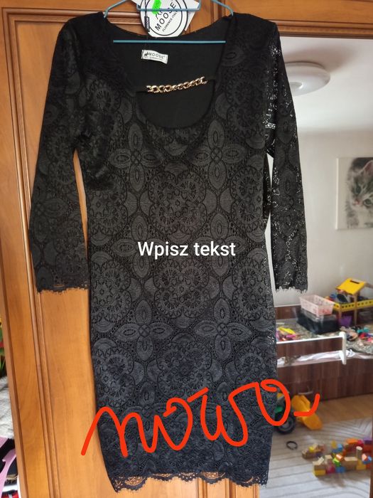 Nowa sukienka czarna elegancka 36 do 38