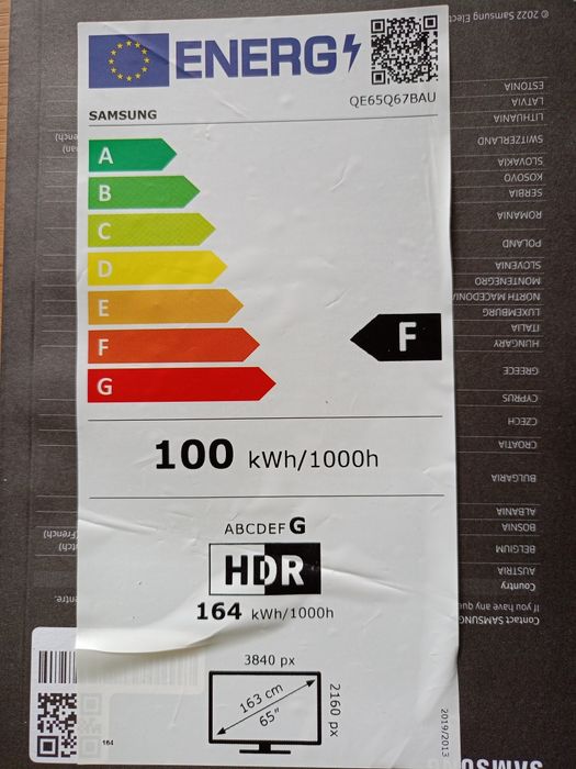 Samsung Qled 65 cali.