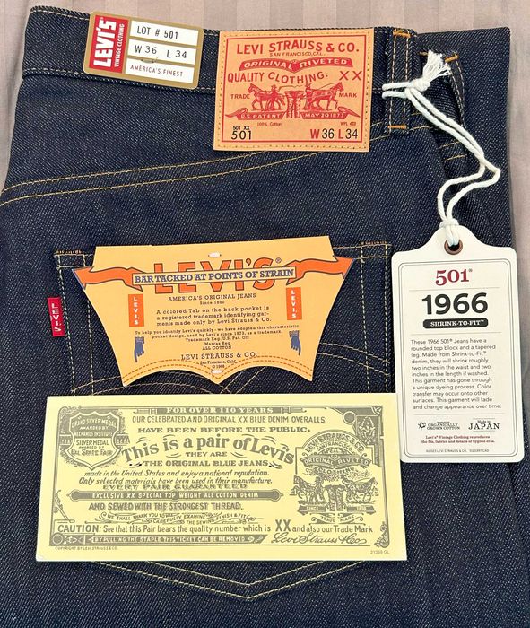 Levi's 501®XX LVC 1966 Selvedge Denim