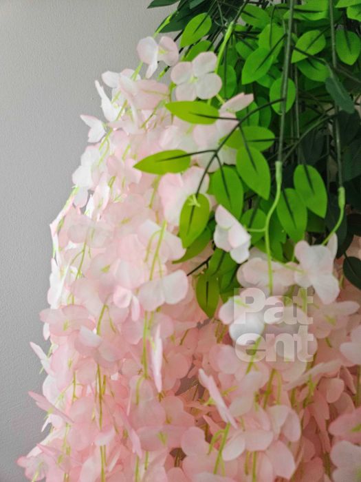Wisteria różowa glicynia sztuczna girlanda dekoracja 12 sztuk
