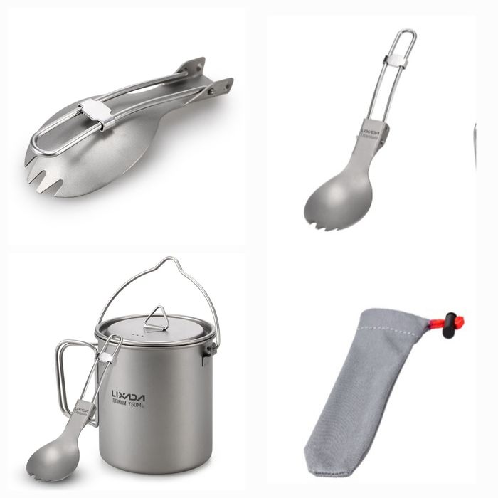 Похідні набори: титанові ложки, виделки, ножі, палочки, щипці. ТИТАН!