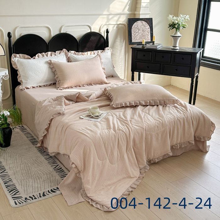 Вишукана комбінована муслінові комплекти білизни з ковдрою "Жатка" C/H