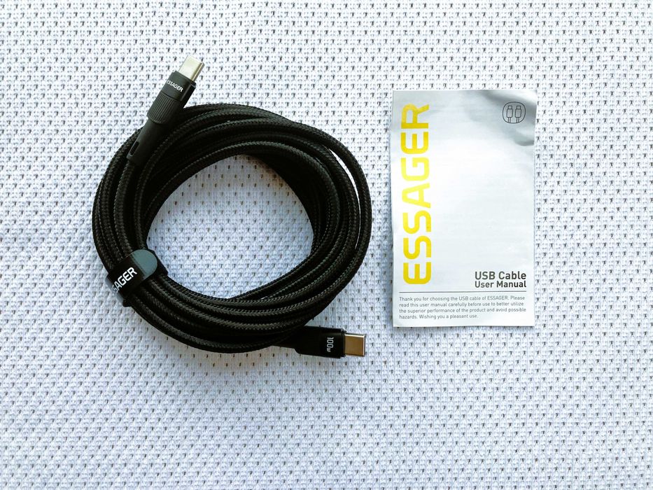 Kabel USB‑C 100W 3 m szybkie ładowanie wzmacniany oplot ładowarka!