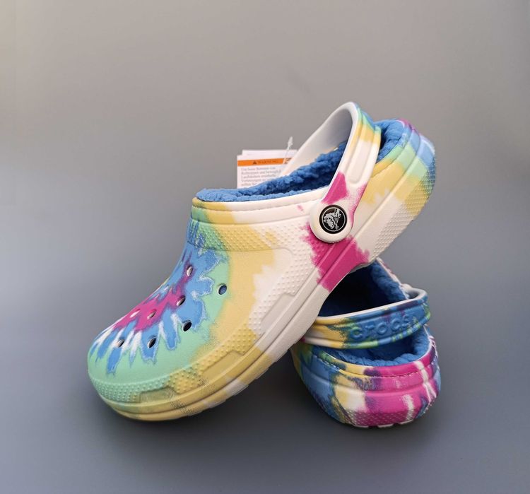 Крокси Crocs Classic Tie-Dye Lined Clog (35-41) Оригінал!