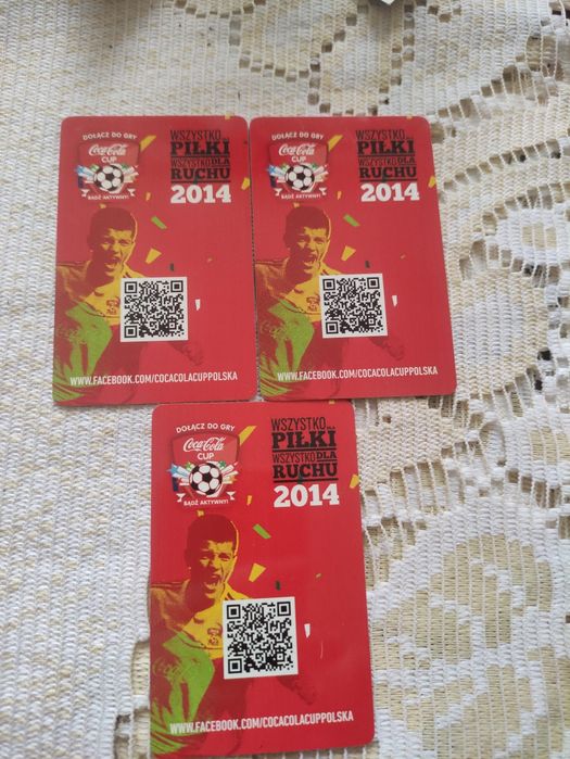 3 karty Coca Cola Cup 2014