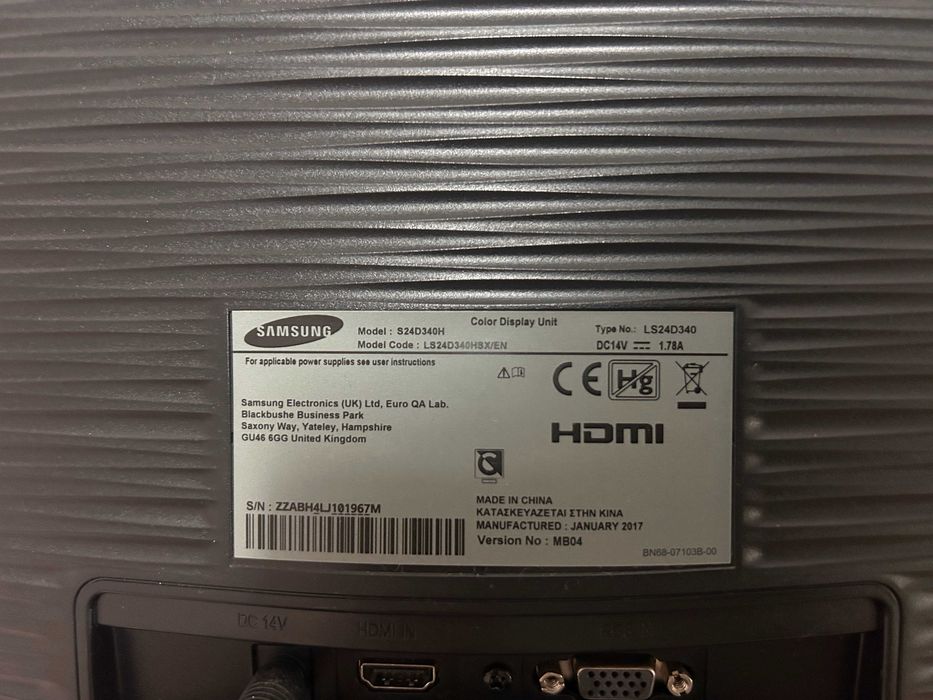 24" FHD монітор Samsung S24D340H